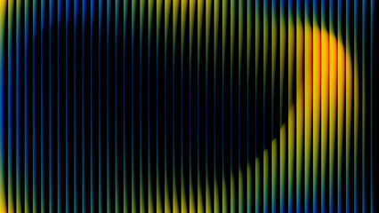 Abstract Gradient Vertical Lines Illustration, Blue, Yellow, Orange Colors, Modern Digital Art