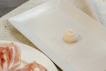 Gourmet appetizers with fresh ingredients arranged beautifully for elegant dinner or party event