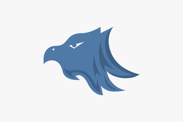eagle head with eye logo