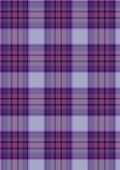 Plaid fabric pattern, blue, brown, cream, seamless for textiles, and for designing clothes, skirts or decorative fabrics. Vector illustration.