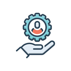Color illustration icon for responsible choices