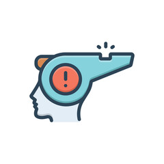 Color illustration icon for whistleblower protection