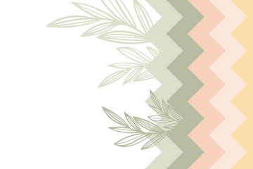 Hand drawn flat natural abstract shapes background