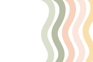 Hand drawn flat natural abstract shapes background