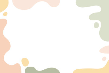 Hand drawn flat natural abstract shapes background