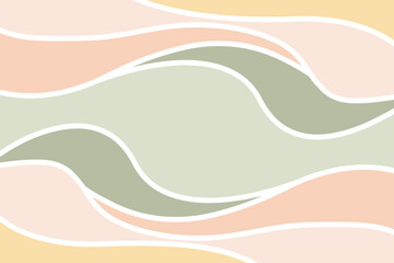 Hand drawn flat natural abstract shapes background