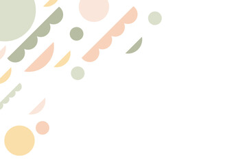 Hand drawn flat natural abstract shapes background