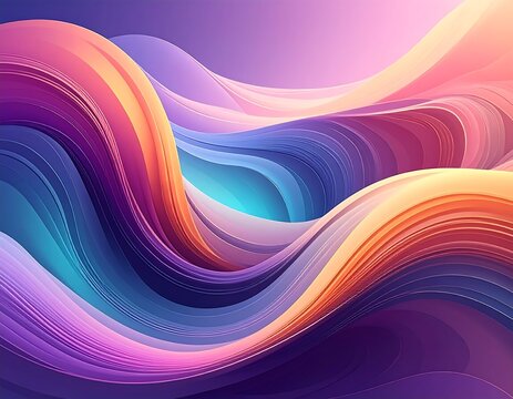 Flowing, layered abstract design with vibrant, blended colors