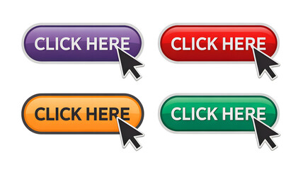 Drive action now with a set of vibrant click here buttons to boost website conversion