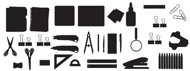 school stationary back to school vector illustration