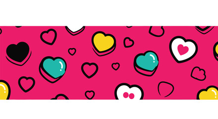 Valentine's day hearts background cute pink hearts love pattern design