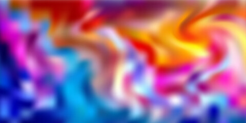 Vibrant abstract gradient background with smooth colorful waves in red, orange, blue, pink, and purple tones,
