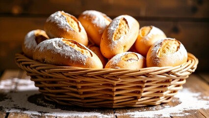 Picture of Wooden Basket Bread
