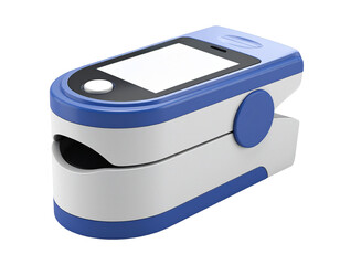 Pulse oximeter, Isolated on transparent or white, Cut out