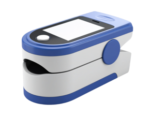 Pulse oximeter, Isolated on transparent or white, Cut out