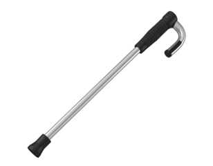 Quad walking cane, Isolated on transparent or white, Cut out