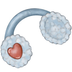 Winter holidays cozy decorations  illustration set.  holiday elements cute hand drawn decorations.