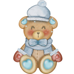 Winter holidays cozy decorations  illustration set.  holiday elements cute hand drawn decorations.