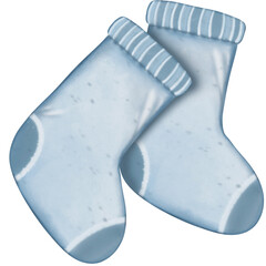 Winter holidays cozy decorations  illustration set.  holiday elements cute hand drawn decorations.