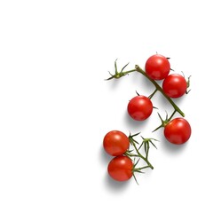 cherry tomatoes isolated on white background