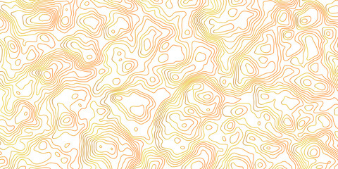 Vibrant contour line art resembling topographic maps, blending orange and yellow gradients. The abstract organic shapes evoke natural movement, energy, and complexity. A modern,