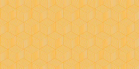 seamless pattern with yellow stripes line creative web hexagon type grid square repeat overlap triangle textile background.	
