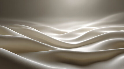 Obraz premium Fine Silk Fabric Folds Creating Rhythmic Waves in Soft Light for Elegant Textile and Fashion Background