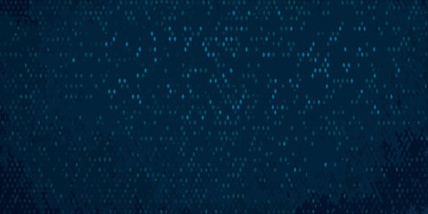 Dark navy blue background with a subtle pattern of scattered light blue diamond shapes