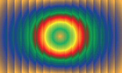 Vector illustration of abstract concentric circles with vibrant colors create a mesmerizing pattern