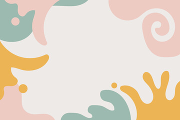 Hand drawn flat natural abstract shapes 