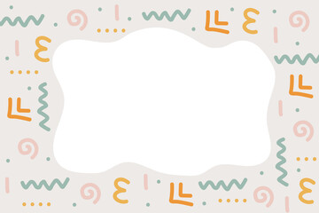 Hand drawn flat natural abstract shapes 