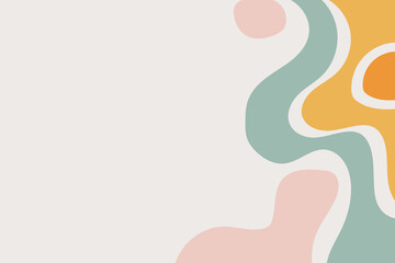 Hand drawn flat natural abstract shapes 