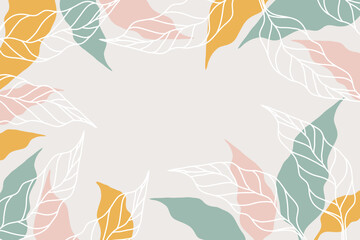 Hand drawn flat natural abstract shapes 