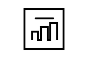 he image shows an icon of a bar chart inside a document or report. The bars increase in height from left to right, symbolizing growth, progress, or performance improvement.