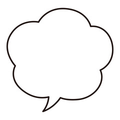 シンプルな吹き出しのベクターイラスト。単品、フレーム、枠、ふきだし