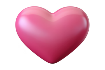 Pink heart balloon illustration, love, valentine's day, romance, celebration, party, graphic element, decoration, isolated on transparent background