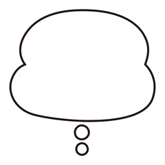 シンプルな吹き出しのベクターイラスト。単品、フレーム、枠、ふきだし