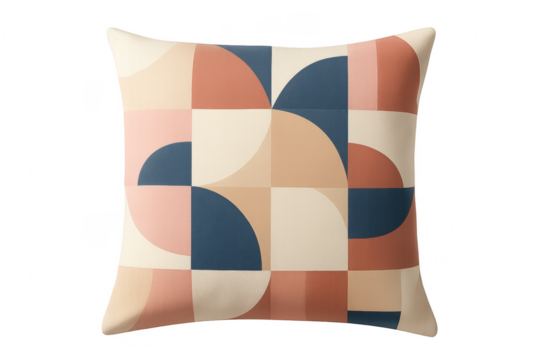 Cushion with geometric pattern for modern interior design