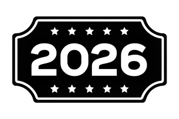 Happy New Year 2026 Star Celebration PNG