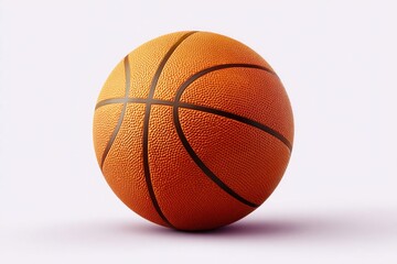 Realistic Render of a Detailed Basketball with Textured Surface