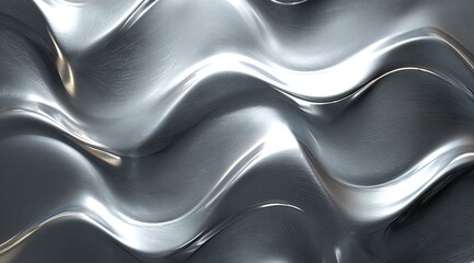 Abstract wavy metallic surface