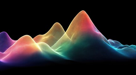 Abstract colorful mountain range