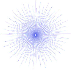 Obraz premium Abstract Blue Radial Lines Geometric Pattern Background