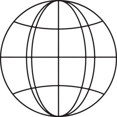 Globe icon, representing global connection and network