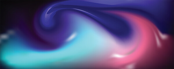 Dark black, sky blue, purple, pink and blue colour abstract gradient minimal blurry design curve shape background vector illustration eps10