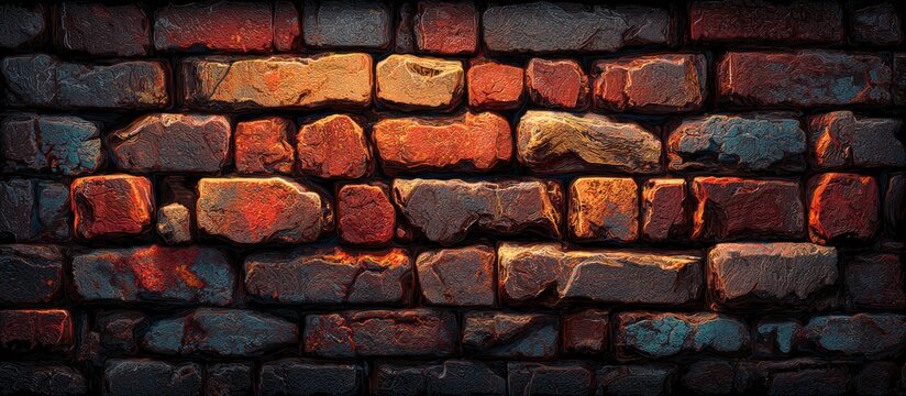 Aged stone wall with warm reddish-brown tones
