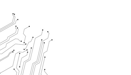 Technology black circuit diagram concept. High-tech circuit board connection system.