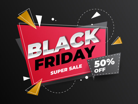 Black Friday super sale 50% off banner - Powered by Adobe