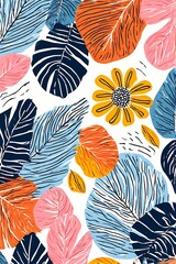 abstract floral cover design for book notebook dairy 