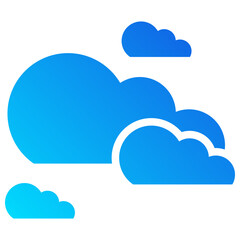 cloud gradient fill icon